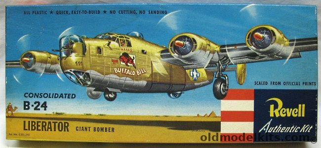 Revell 1/92 B-24 Liberator Giant Bomber  'Buffalo Bill' Pre 'S', H218-98 plastic model kit